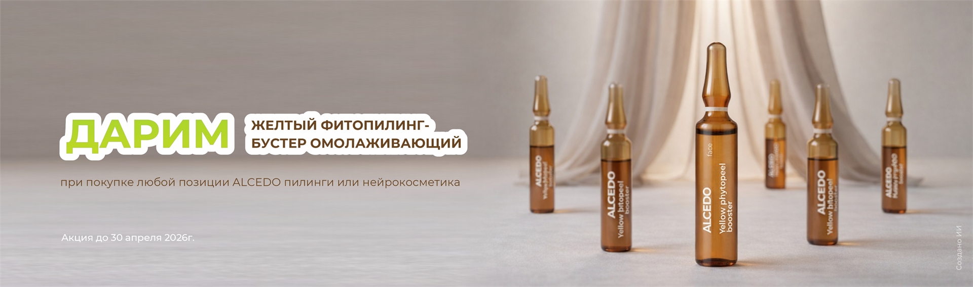 Дарим ALCEDO Желтый фитопилинг бустер омолаживающий