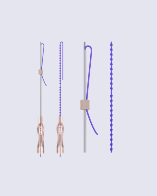 SR PDO Ког Скульпт на канюле-лопатке /Cog sculpt -L cannula 19G*100 (1пак/ 2 нити) - фото 5847