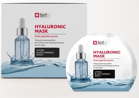 TETe Маска тканевая Hyaluronic Mask "Lifting & anti-wrinkle effect" 1 шт. - фото 6105