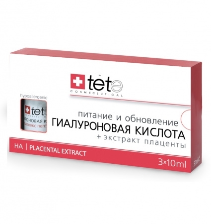 TETe Гиалуроновая кислота + ЭКСТРАКТ ПЛАЦЕНТЫ, (3*10ml) - фото 6150